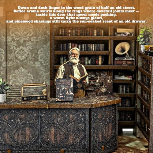 Book Nook Kit, DIY Miniature House Kit with Led Light for Adult and Teens, 3D Wooden Puzzles Book Nook, Tiny House, Gifts for Family and Friends (with Assembly Manual) - Image 4