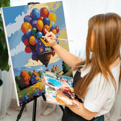 Paint by Numbers Kit for Adults, Balloon House Number Painting, 16x20 Inch - Image 6