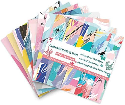 Origami Paper Kit 50 Sheets, 6x6 Inch Double Sided 20 Vivid Colored Paper - Image 4