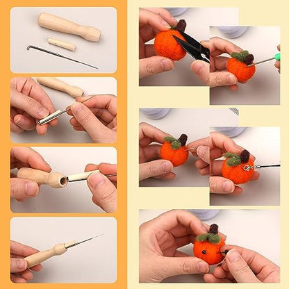 SOCNITC 45 Colors Needle Felting Kits Needle Felting Supplies with Tools - Image 5