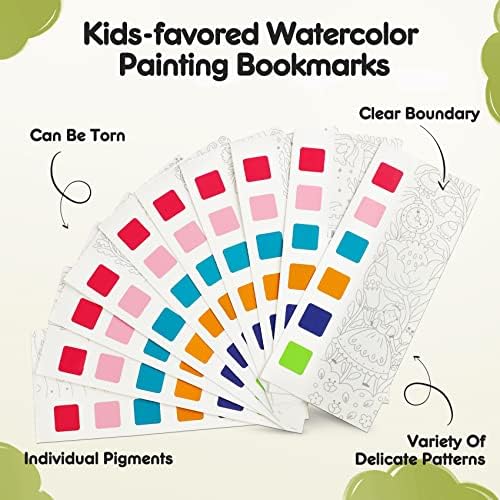 3pack Watercolor Painting Coloring Books Pocket Watercolor Paint Bookmarks - Image 4