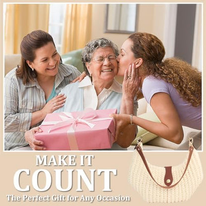BEUNITONE Crochet Bag Kit for Adults: Complete Crochet Supplies to Make a Tote Bag DIY Handbags for Gifts (Beige) - Image 5