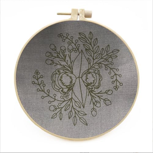 Meecaa XXXX Embroidery Kit Starter Set, Hand Embroidery Set,Pattern Printed Cross Stitch Set for Beginner Adults, with Embroidery Hoop and Instructions (Peacock) - Image 2