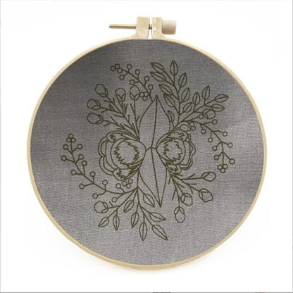Meecaa XXXX Embroidery Kit Starter Set, Hand Embroidery Set,Pattern Printed Cross Stitch Set for Beginner Adults, with Embroidery Hoop and Instructions (Peacock) - Image 2