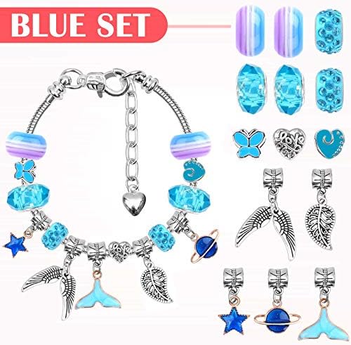 Acejoz 85 Pcs Charm Bracelet Making Kit, DIY Charm Bracelets Beads for Adults and Beginner Jewelry Making Kit - Image 3