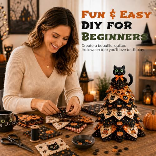 Daily Partner DIY Halloween Quilted Fabric Tree Kit - Image 6