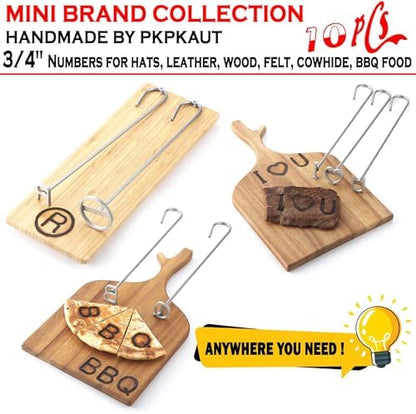 10Pcs 3/4" Custom Branding Iron for Wood, Leather Branding Stamp - Image 5