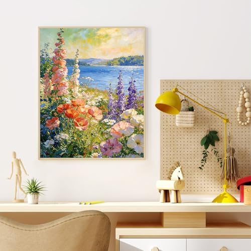 Dawnsphere Flowers Paint by Numbers Kit for Adults Without Frame 16x20 in - Image 2