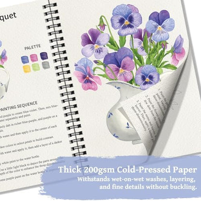 Kalysky Watercolor Workbook for Beginners with Paints Set for Adults - Image 5
