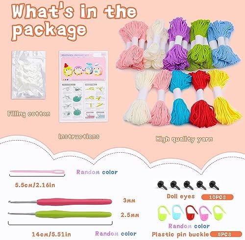 IMZAY 4 Pack Crochet Kit for Beginners Crochet Kits Crochet Animals Kit - Image 2