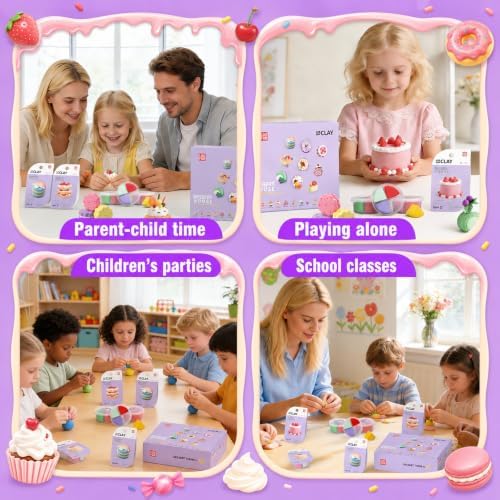 Air Dry Clay Kit -12 Desserts Modeling Clay for Kids Arts and Crafts - Image 5