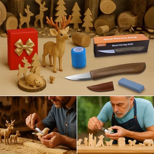 Wood Carving Knife for Beginners Whittling Knife with Leather Sheath - Image 6