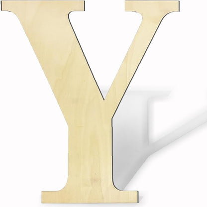 17 Inch Unfinished Wooden Letters, Blank Wood Letters Sign for Home Wall Decor, Large Unpainted Wood Letter for Crafts,Birthday,Wedding Party Decoration,Large Wooden Alphabet Letter Y