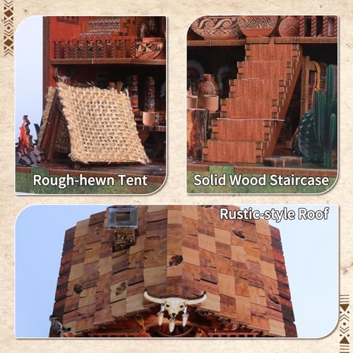 Miniature Dollhouse Kit, DIY Mini House Kit for Adult, Plume Totem - Image 4
