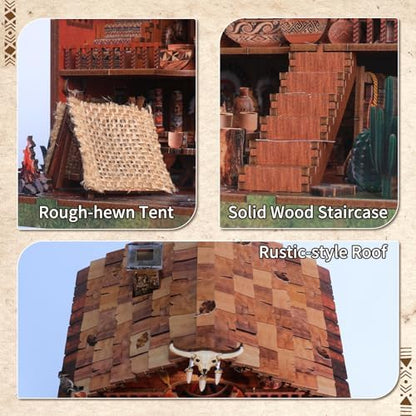 Miniature Dollhouse Kit, DIY Mini House Kit for Adult, Plume Totem - Image 4