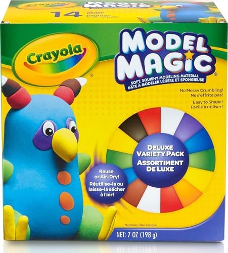 Crayola Model Magic Deluxe Variety Pack (14ct), Kids Air Dry Clay, 7oz, Bulk Modeling Clay Alternative, Gift for Kids, Ages 4+ by Crayola