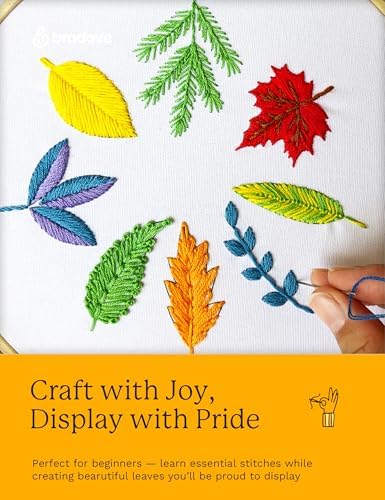 Bradove Leaves and Flowers Embroidery Kit for Beginners with Patterns - Image 4