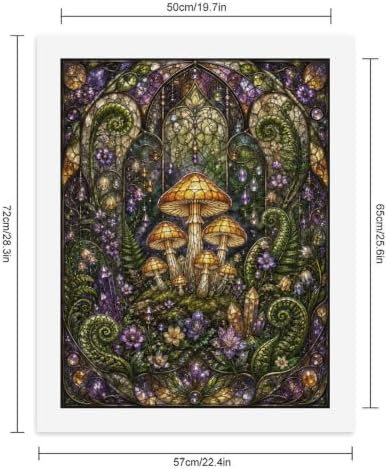 Bozfoxa Paint by Numbers Kit for Adults Beginner Mushroom Glass - Image 2