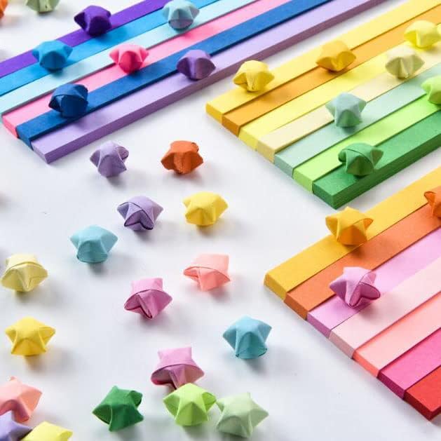 Origami Stars Papers Package DIY Paper Glitter Origami Stars, 1350 Sheets, 27 Colors (27 Bright Color) - Image 7