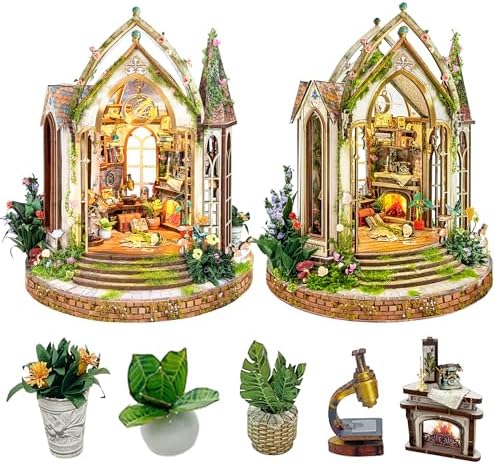 Book Nook Kit DIY Miniature House 3D Wooden Puzzle - Dreamland Floral Studio by Homedecorexpert