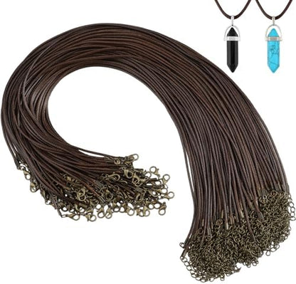 Tudomro 100 Waxed Leather Necklace Cord with Clasp,Brown,20 Inch by Tudomro