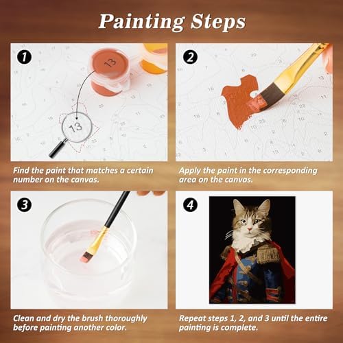 NiArt Paint by Numbers Kit for Adults Beginners, Canvas 16x20 Unframed - Image 6