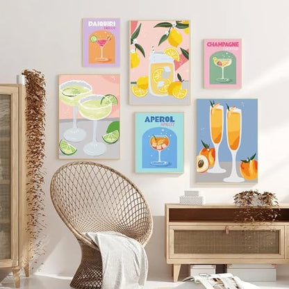 CasaWeave 6 Pack Paint by Numbers Kit for Adults Beginners,DIY Acrylic Paint by Number Kits On Canvas Without Frame,Cocktail Adult Paint by Number for Home Wall Decor 7.8x11.8inch - Image 4