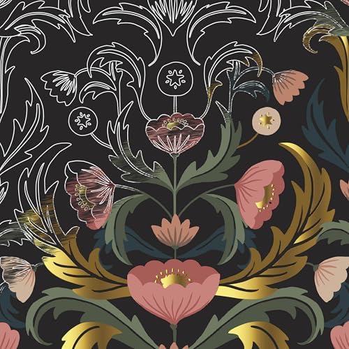 Brea Reese 6pc Scratch Art Paper Pad - Fall Florals Metallic Craft Kit - Image 5