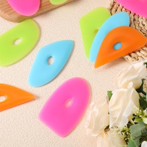 Sherr 12 Pcs Pottery Ribs Rubber Clay Tool, Charming Style, Bright Color - Image 6