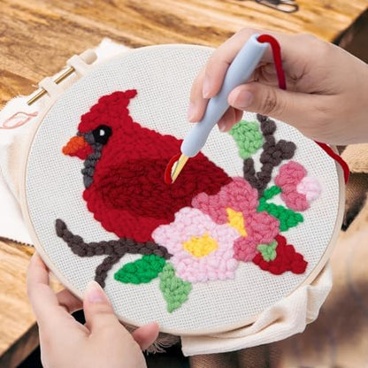 Louise Maelys Punch Needle Kit for Beginners with Cardinal Bird Pattern - Image 5