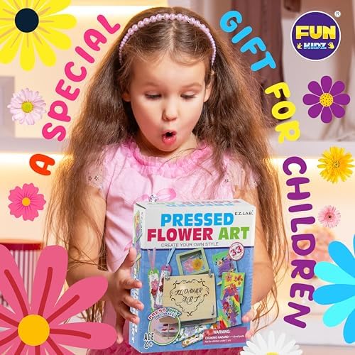 Creative Flower Press Kit for Kids, FunKidz 9 Layers Wooden Pressed Flowers Plants Art with Frames DIY Set Make Bookmarks Decorate Cards Craft Gift for Girls Boys - Image 4