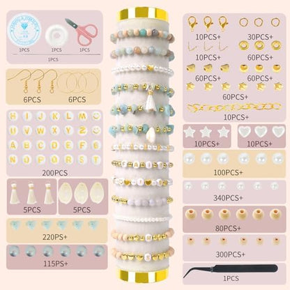Jewelry Making Supplies Kit, Bracelet Making Kit, Natural Stone Beads - Image 2
