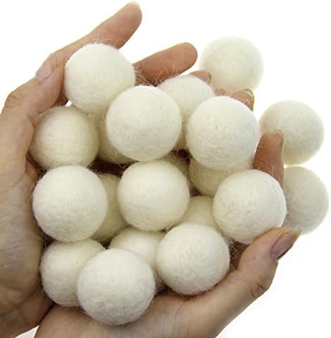 Zasy 30mm Needle Wool Felt Balls Foam Filled Wool Felt Pom Pom Home Decor DIY (White) - Image 4