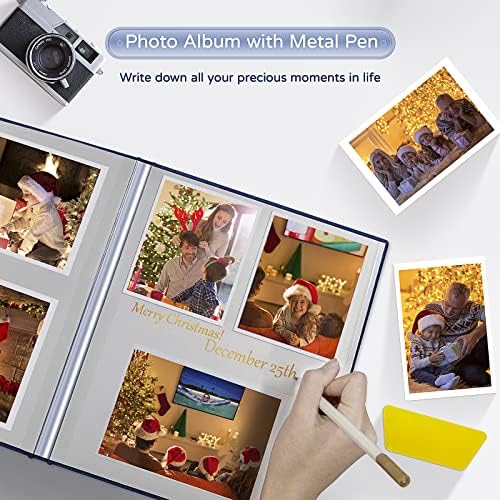 Popotop Large Photo Album Self Adhesive 4x6 5x7 8x10 Scrapbook Album DIY Picture Book,Gifts for Mom,Family Baby and Wedding,with Metal Pen and Plastic Board - Image 5