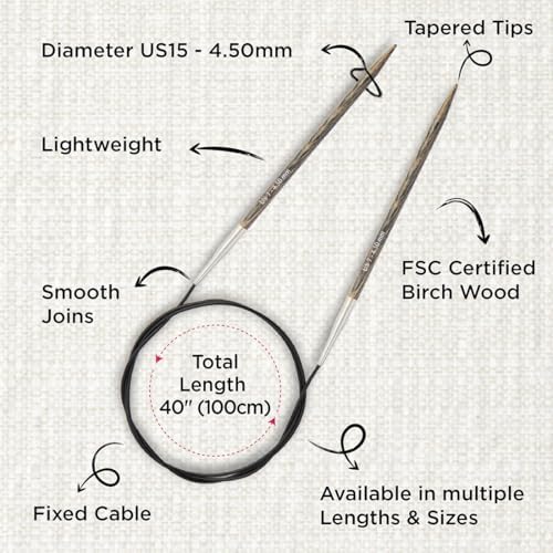 KnitPro Dreamz Fixed Circular Needles 40" (100cm) | US Size 7 (4.5mm) - Image 3