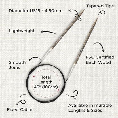 KnitPro Dreamz Fixed Circular Needles 40" (100cm) | US Size 7 (4.5mm) - Image 3
