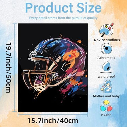 Paint by Numbers Kit for Adults Football Paint by Number for Adult Beginner - Image 2