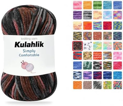 50g(1x50g) Acrylic Yarn for Crochet/Knitting, Gradient Yarn by Kulahlik