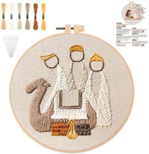 YOUDRN Nativity Scene Embroidery kit, King Christmas Embroidery Kits by YOUDRN