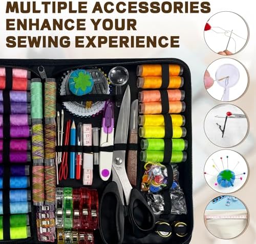 305Pcs Sewing Kit for Adults, 56Color Thread Spools, Portable Needle and Thread Kit for Sewing, with Scissors and Accessories for Adults, Beginner, Home, Travel, Emergency Sewing Kits - Image 6