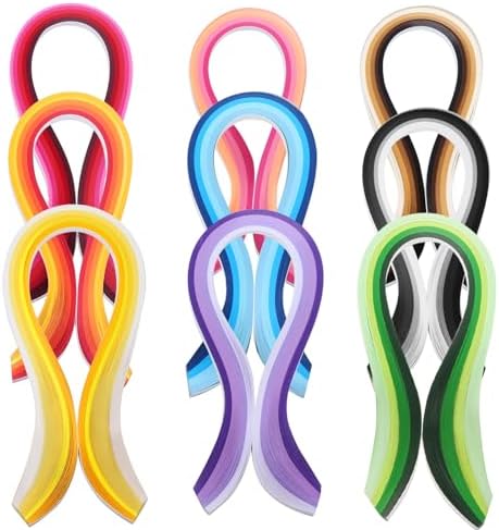 Auvotuis 10mm Width Quilling Paper Strips 40 Colors 900 Strips, Length 39cm by Auvotuis