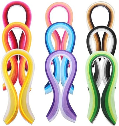 Auvotuis 10mm Width Quilling Paper Strips 40 Colors 900 Strips, Length 39cm by Auvotuis