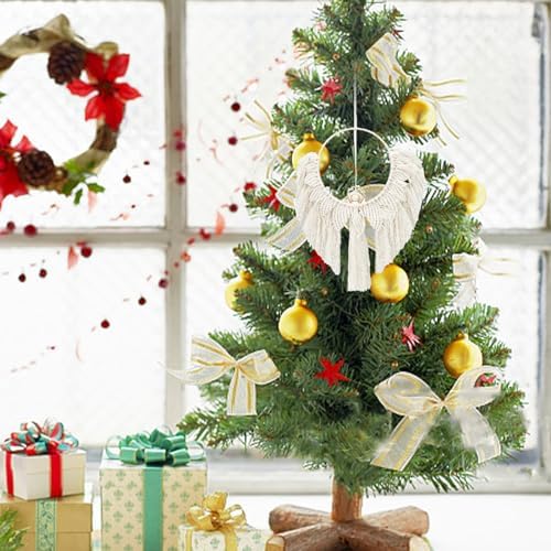 INFUNLY DIY Macrame Kit Angel Wings Boho Macrame Angel Tapestry DIY Christmas Macrame Kits for Adult Beginners Macrame Woven Wall Hangings with Instruction Video for Wedding Office Living Room Bedroom - Image 4
