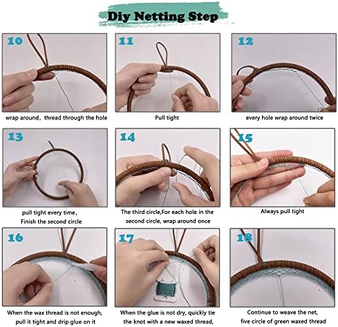 DIY Dream Catcher kit,Crafts for Adults,Moon Design Dream Catchers,Feather Hanging with Star and Moon.DIY Kits for Bedroom Wall Décor,Directions - Image 5