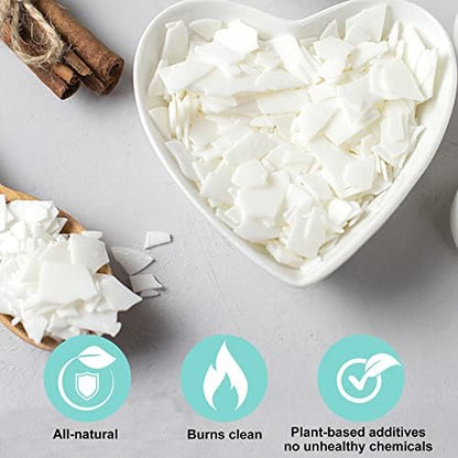 Soy Wax Candle Making Kit Supplies With Wax Melter, Natural Candle Wax For Candle Making, DIY Art&Crafts Kit for Adults,Beginner, Including 2lbs Soy Wax Flakes, Electric Stove,CandleWick,Melting Pot - Image 3