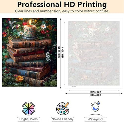 Ycydilirab Paint by Numbers Kits for Adults-Books Paint by Number Adult,Paint by Number Kits on Canvas,Number Painting for Adults,for Home Wall Decoration and Gifts 16X20 inch - Image 5
