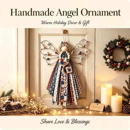Angel Fabric Hanging DIY Kit, Macrame Angel Wall Hanging Craft Set (#02) - Image 2