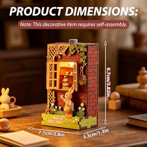 Book Nook Kit DIY Miniature House 3D Wooden Puzzle Bookshelf Decor - Image 3