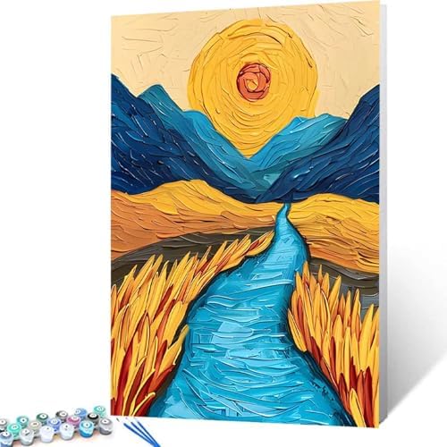 Paint by Numbers Kit for Adults Beginner, Autumn Paint by Numbers Paddy, DIY Easy Acrylic Watercolor Oil Painting Kit with Brushes, Arts and Crafts for Adult for Home Wall Decor, Gifts 24x32 in P-39 - Image 4