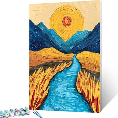 Paint by Numbers Kit for Adults Beginner, Autumn Paint by Numbers Paddy, DIY Easy Acrylic Watercolor Oil Painting Kit with Brushes, Arts and Crafts for Adult for Home Wall Decor, Gifts 40x54 in D-41 - Image 4